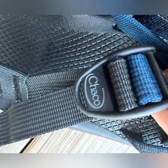 Chaco Men’s Sandals Blue/Black adjustable Strap Sz 8 - Picture 5 of 8